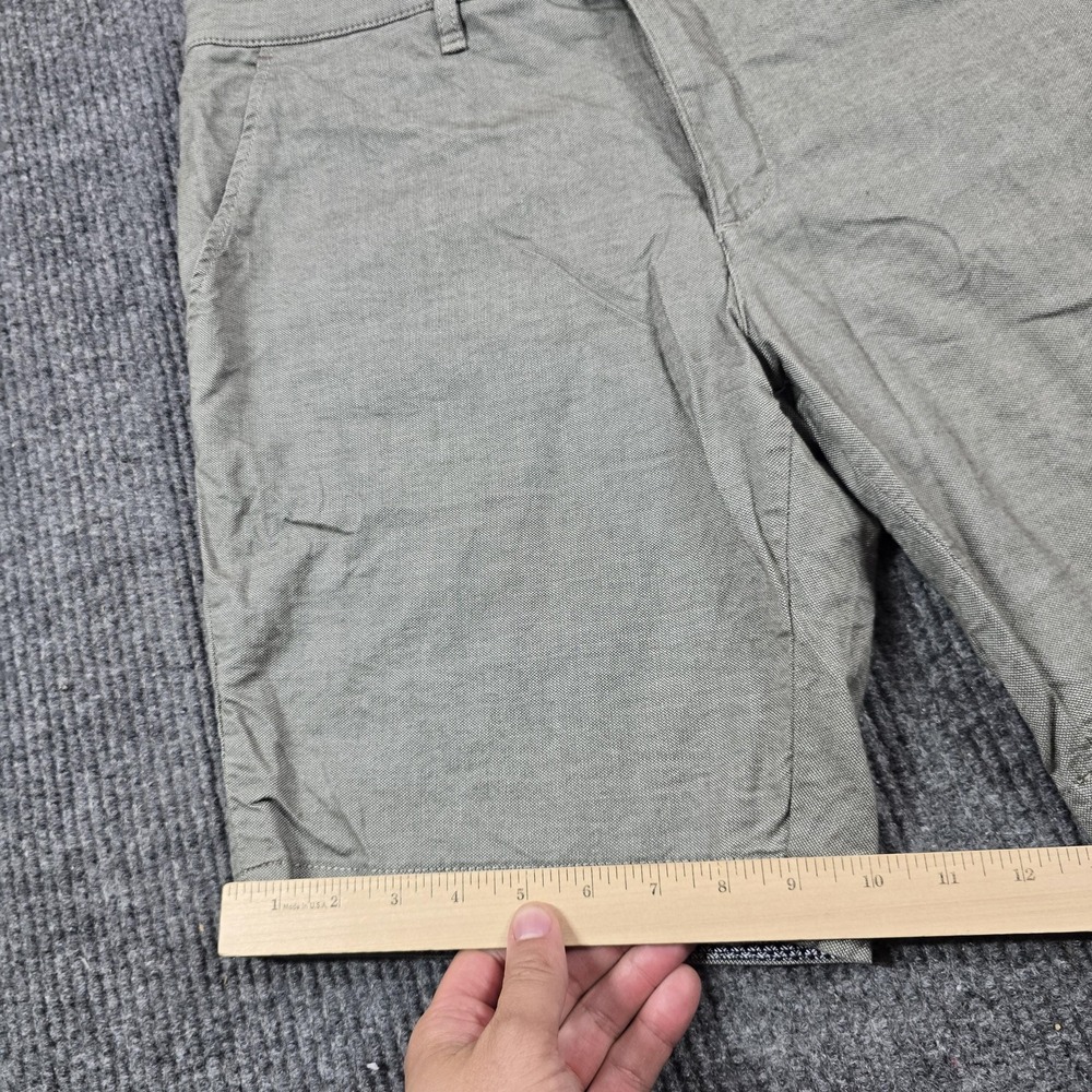 Ted Baker Shorts Mens 36 Gray Olive Stretch Chino Flat Front Casual 9" Inseam - Picture 7 of 12